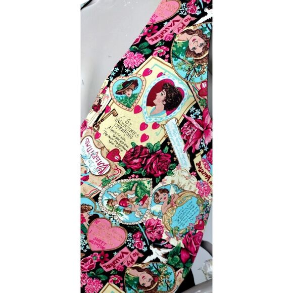 Vintage 80s Valentines Day Cards Hearts Flowers Ladies Cupid Cherubs Vest Top - Picture 2 of 8